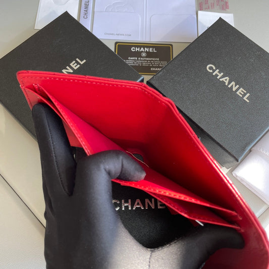 cc Small Classic Flap Wallet Red Bag For Women 10.5cm/4.1in