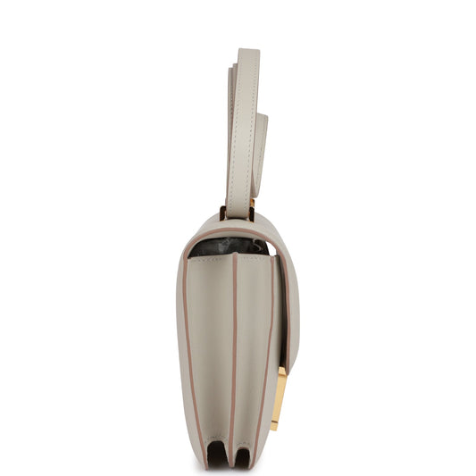 H Constance 18 Gris Perle Swift Gold Hardware