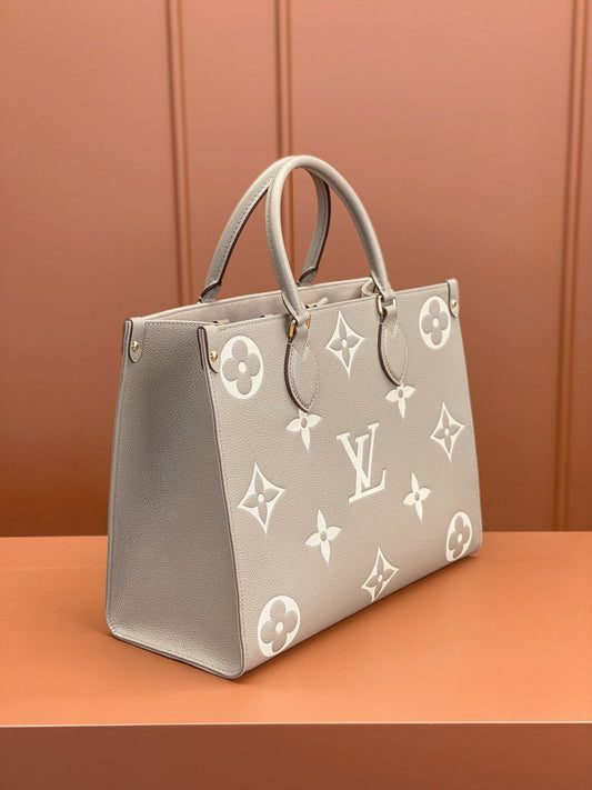Louis Vuitton LV M45494 OnTheGo MM Bag 35x27x14cm Grey