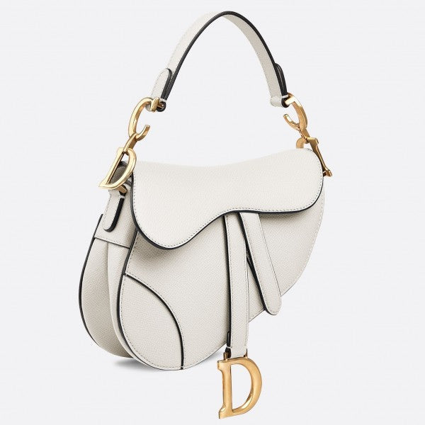 D Mini Saddle Bag Grained Calfskin
