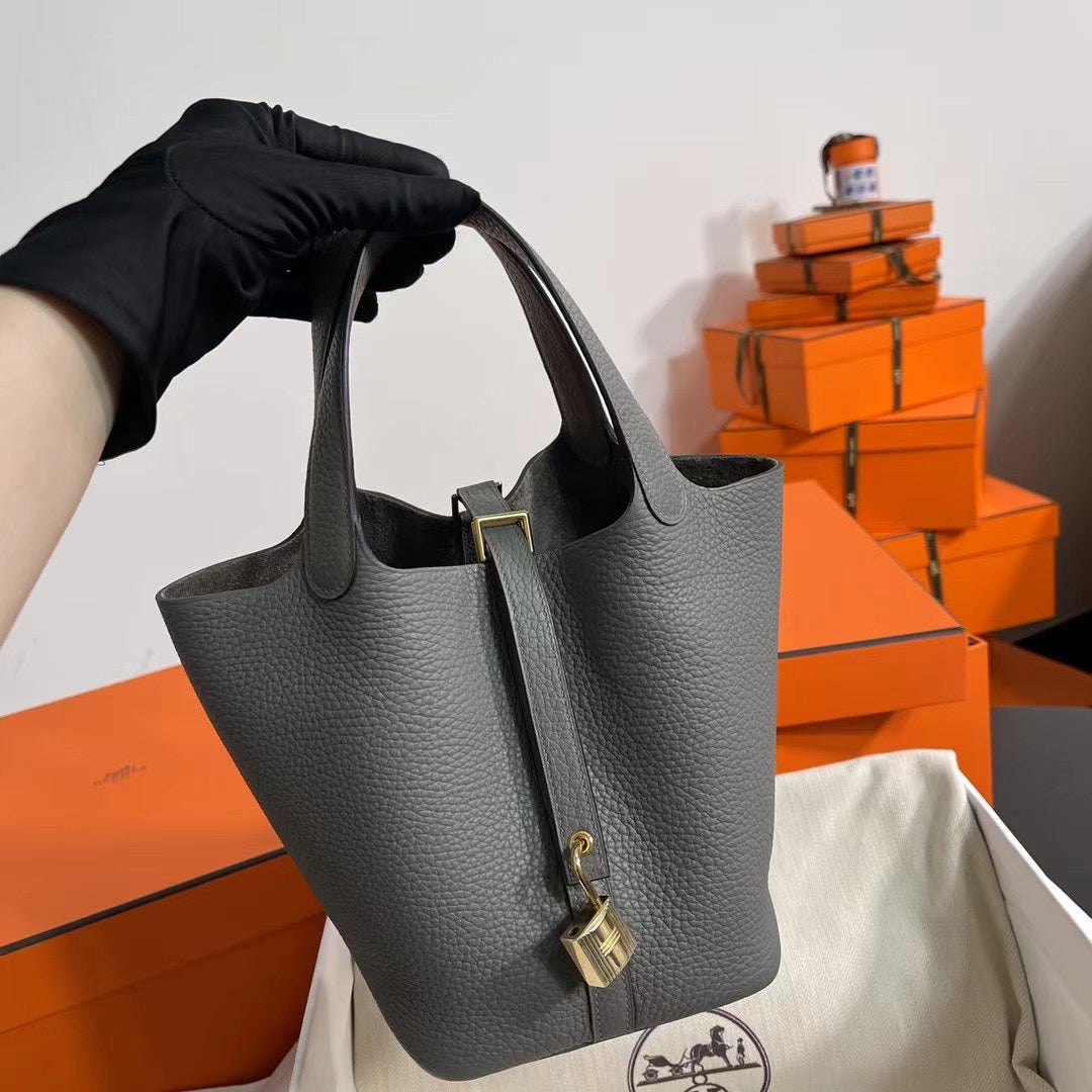 Hermes Picotin 18 Etoupe Bag 18cm