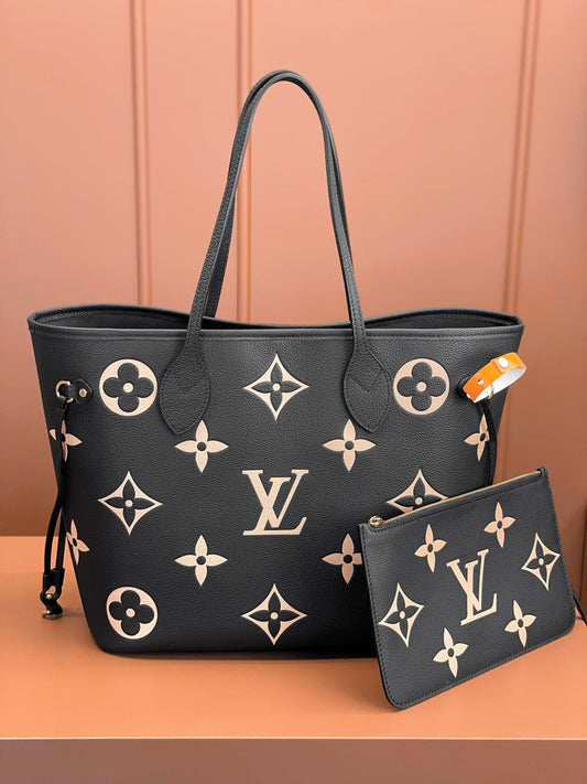 Louis Vuitton LV M58907 Neverfull MM Bag 31x28x14cm Black