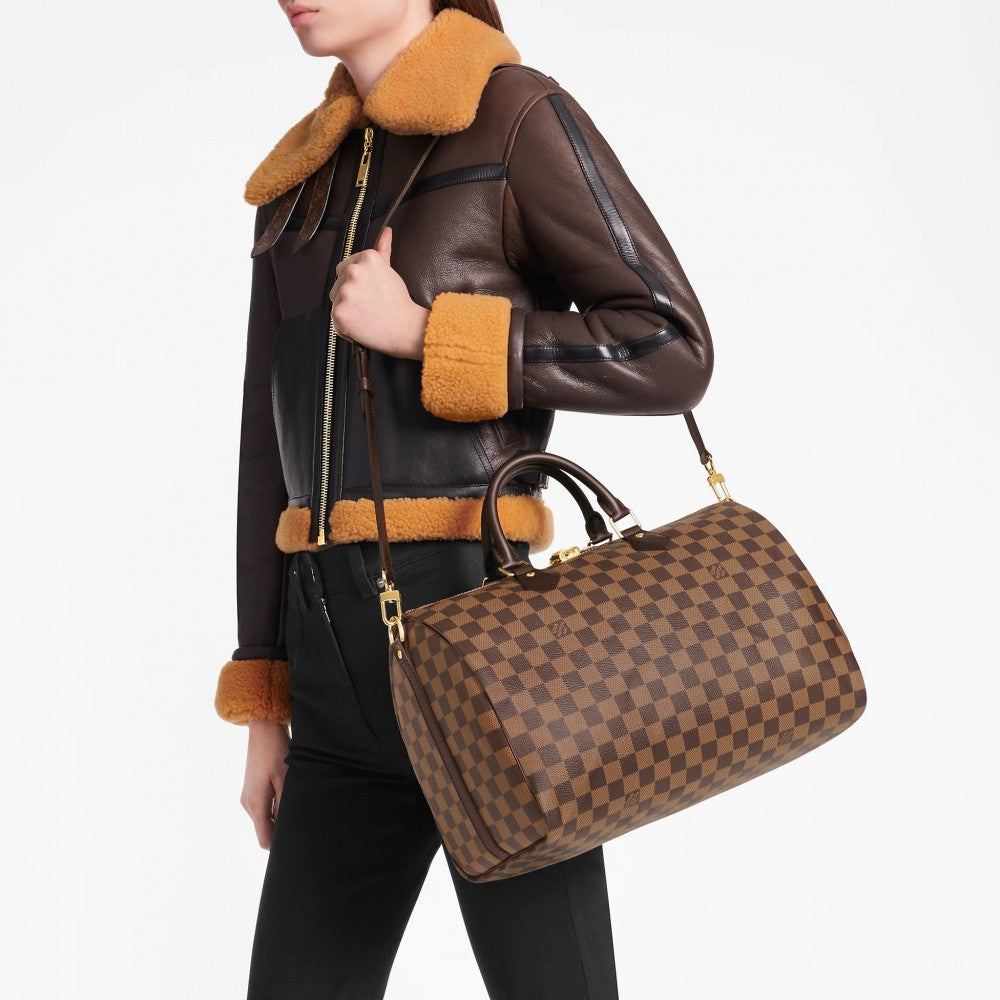 L Damier Ebene Canvas Speedy Bandouliere 35 N41366