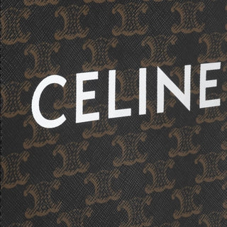 MINI VERTICAL CABAS IN TRIOMPHE CANVAS AND CALFSKIN WITH CE PRINT TAN