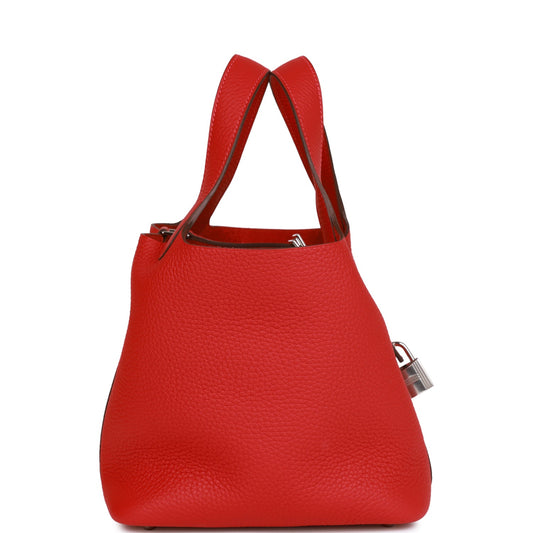 H Picotin Lock 18 Vermillion Clemence Palladium Hardware