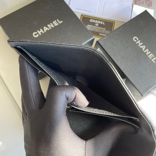 cc Small Classic Flap Wallet Black Bag For Women 10.5cm/4.1in AP0231 Y01295 C3906