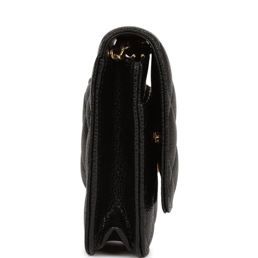 CC Wallet on Chain WOC Black Caviar Gold Hardware