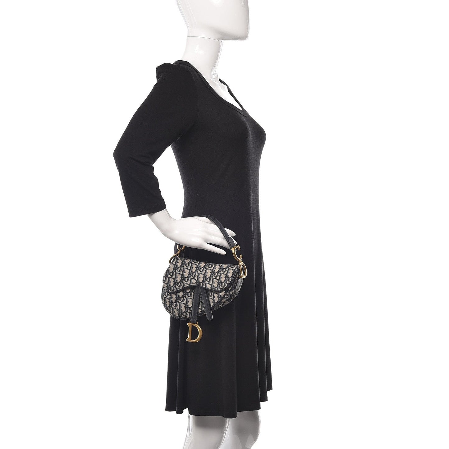 CHRISTIAN D Oblique Mini Saddle Bag Blue