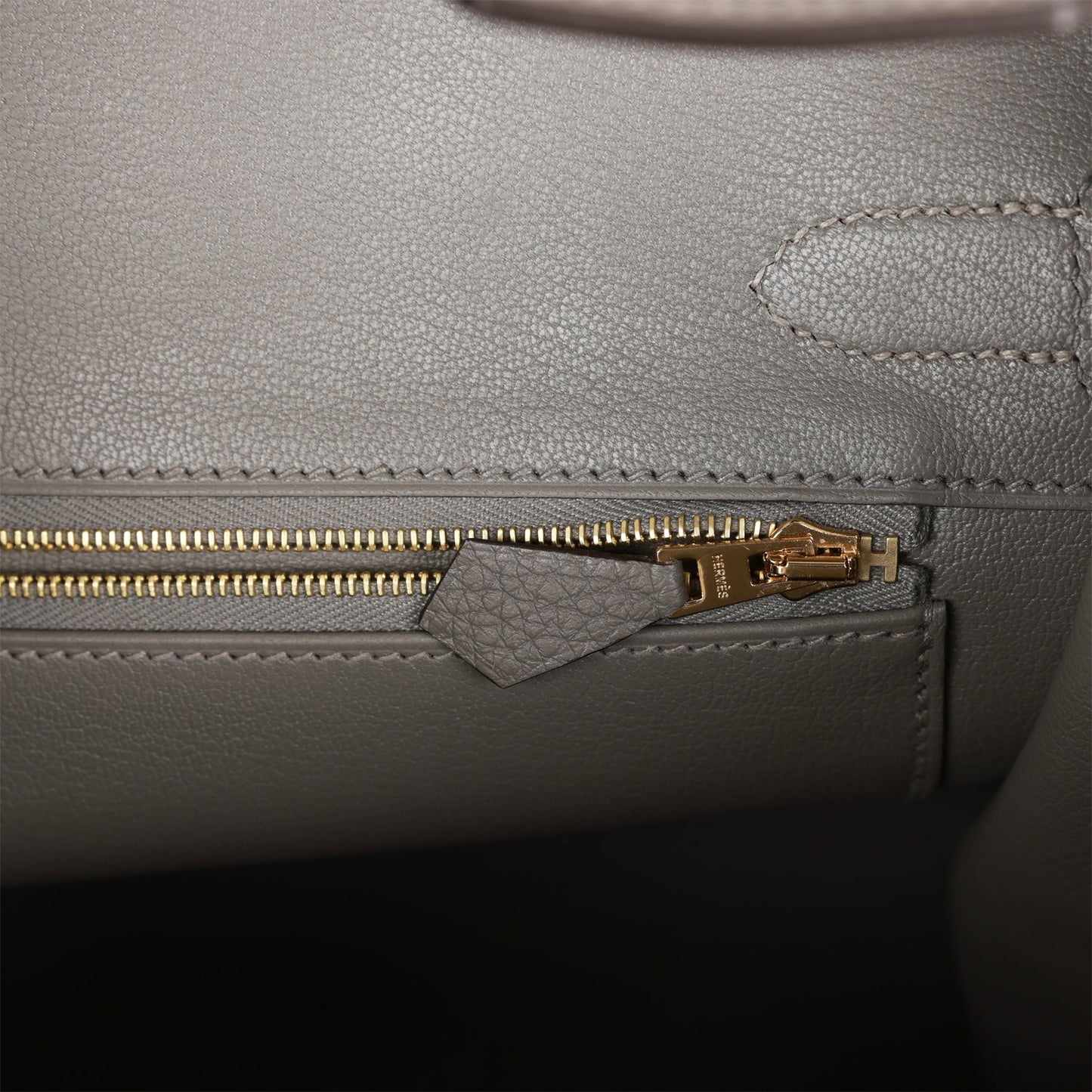 H Birkin 30 Gris Meyer Togo Rose Gold Hardware