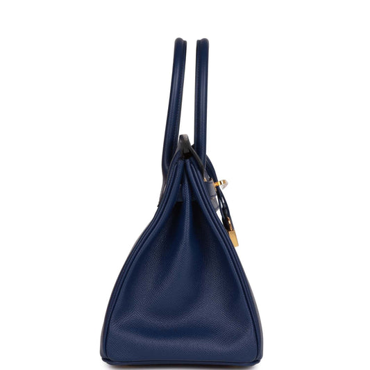 H Birkin 30 Bleu Saphir Epsom Gold Hardware