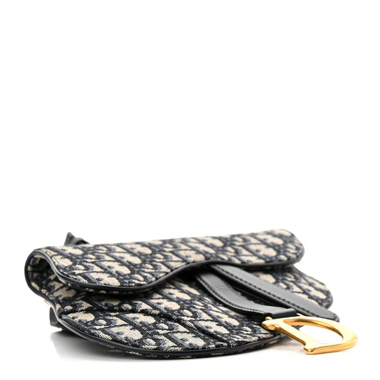 CHRISTIAN D Oblique Saddle Belt Pouch Blue