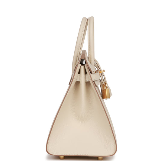 H Birkin Sellier 25 Craie Epsom Gold Hardware