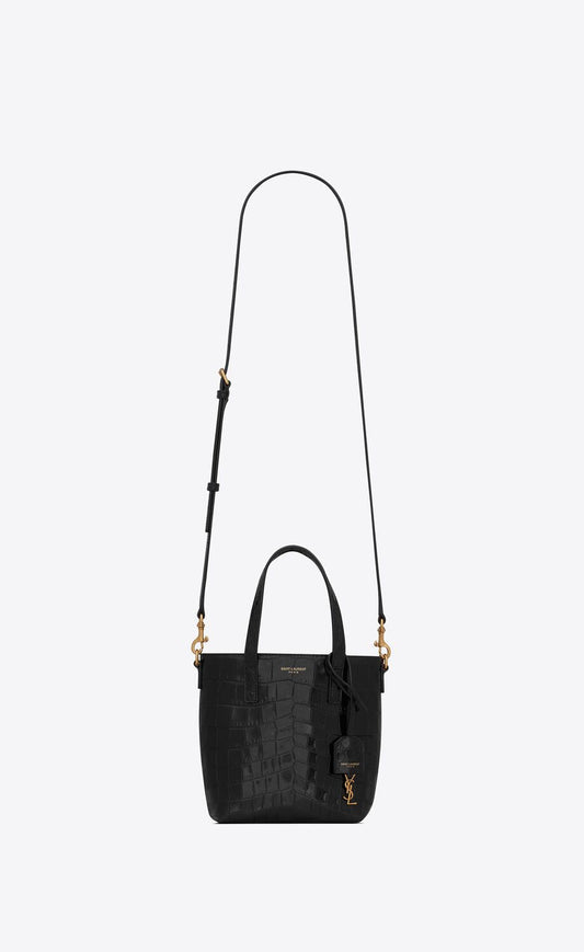 Y Paris Mini Toy Shopping In Crocodile-Embossed Leather