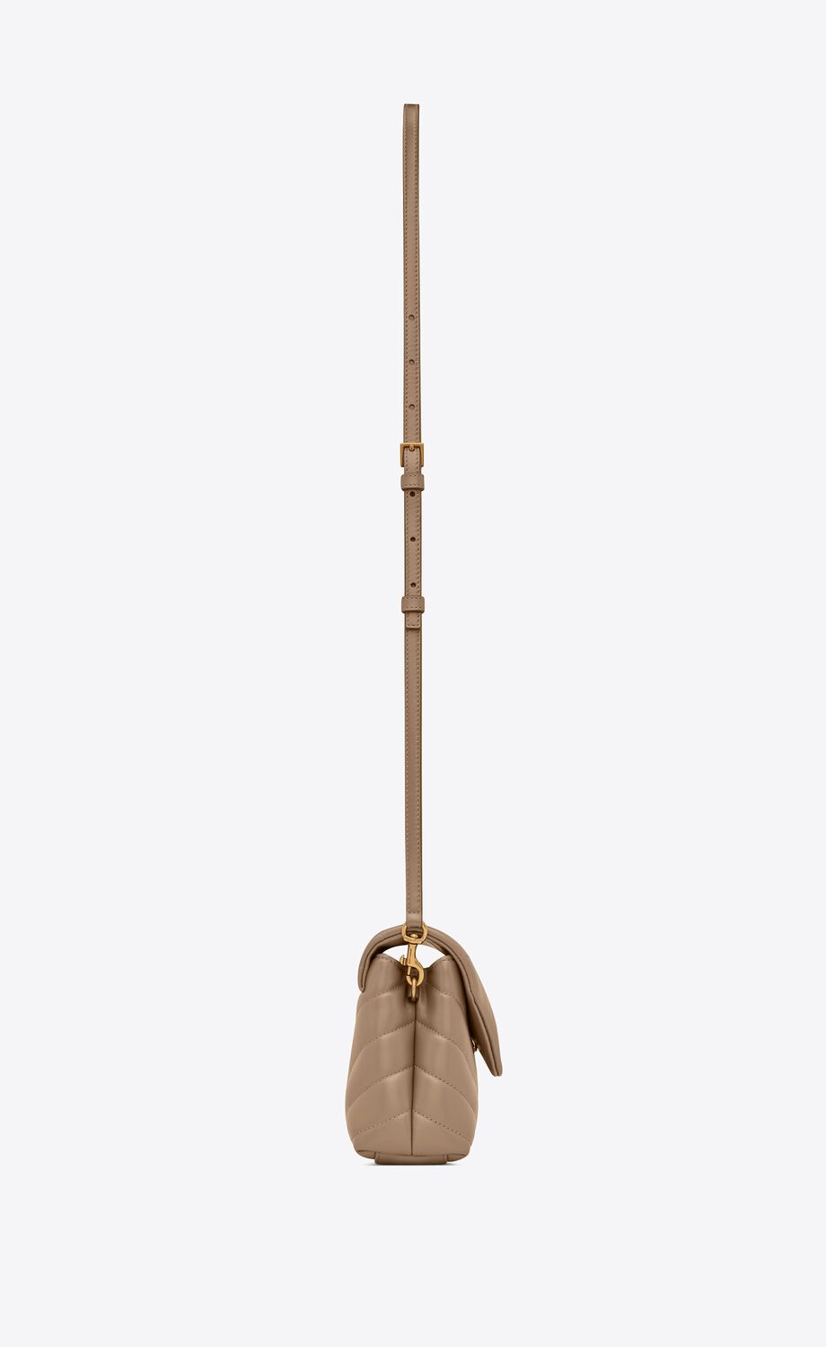 Y Loulou Toy Bag in Matelasse 'Y' Leather in Greyish Brown