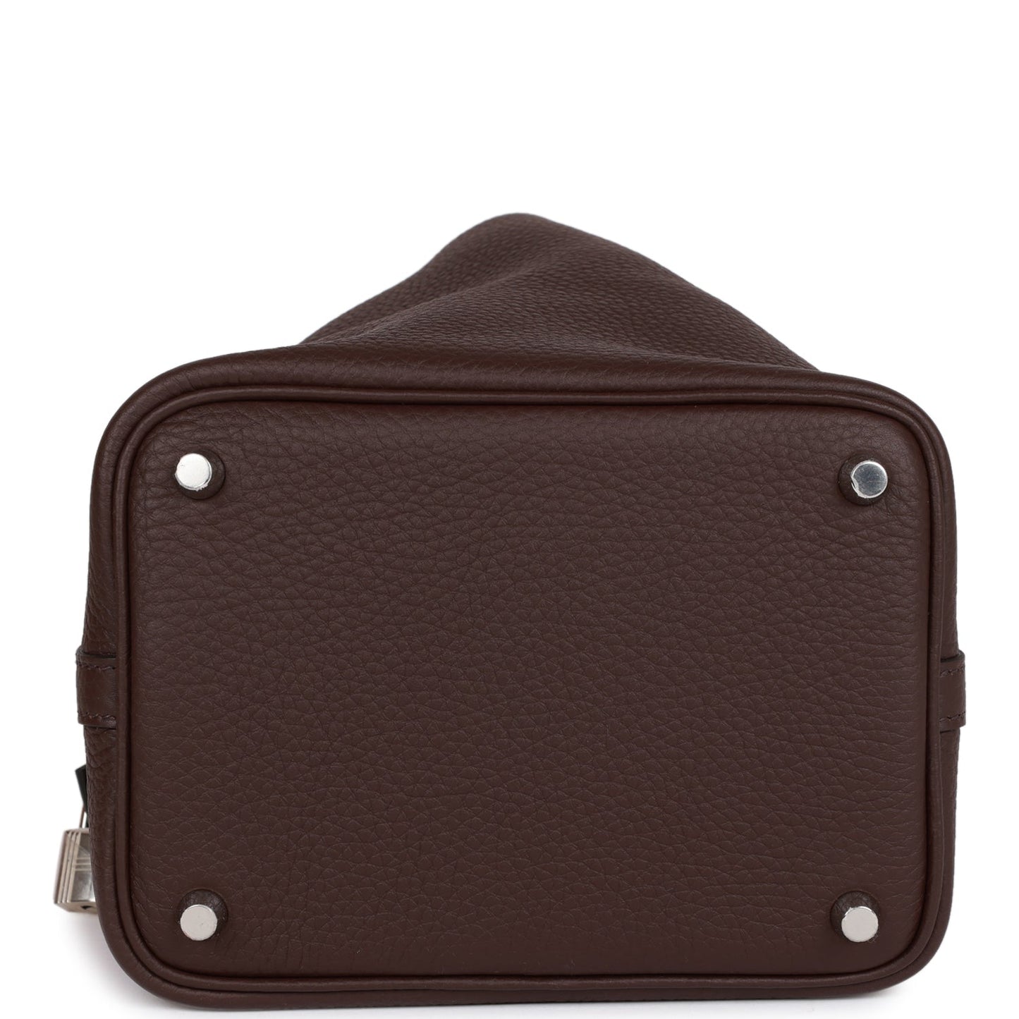 H Eclat Picotin Lock 18 Rouge Sellier Clemence Palladium Hardware