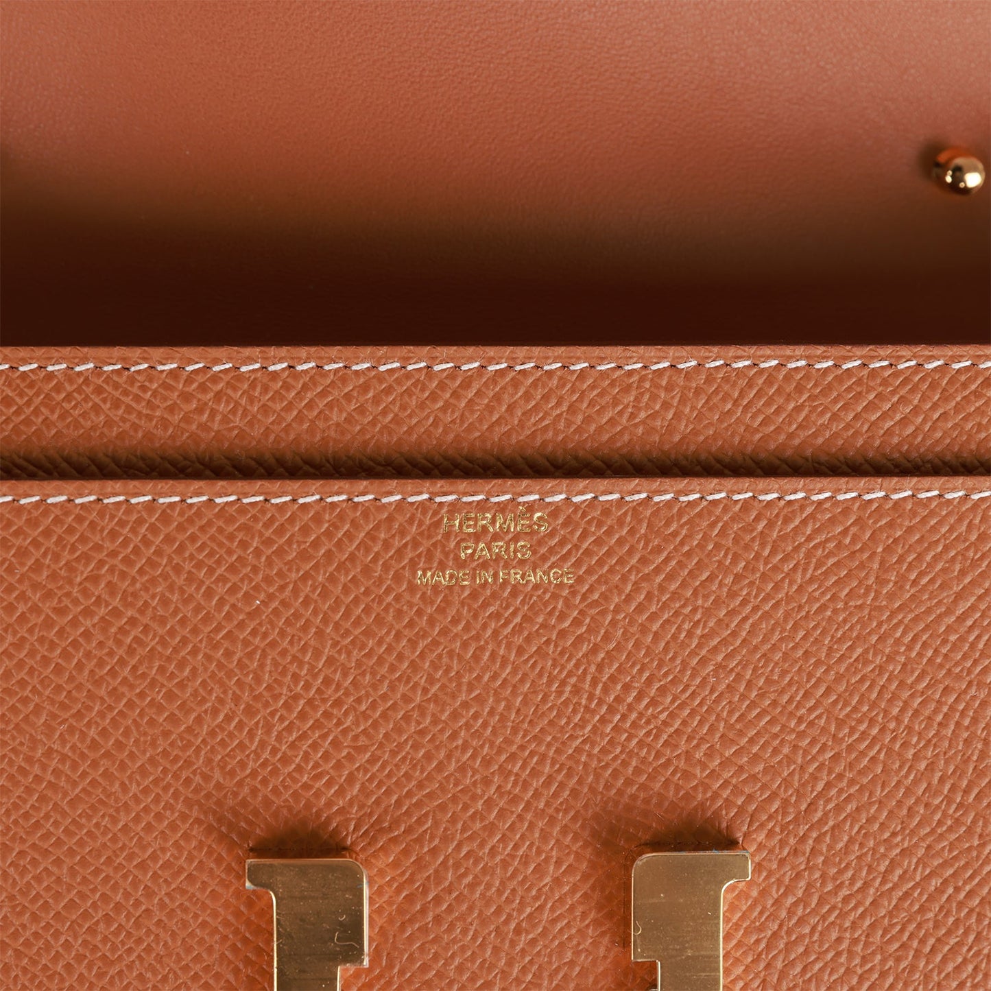 H Constance Wallet To Go Gold Epsom Gold Hardware