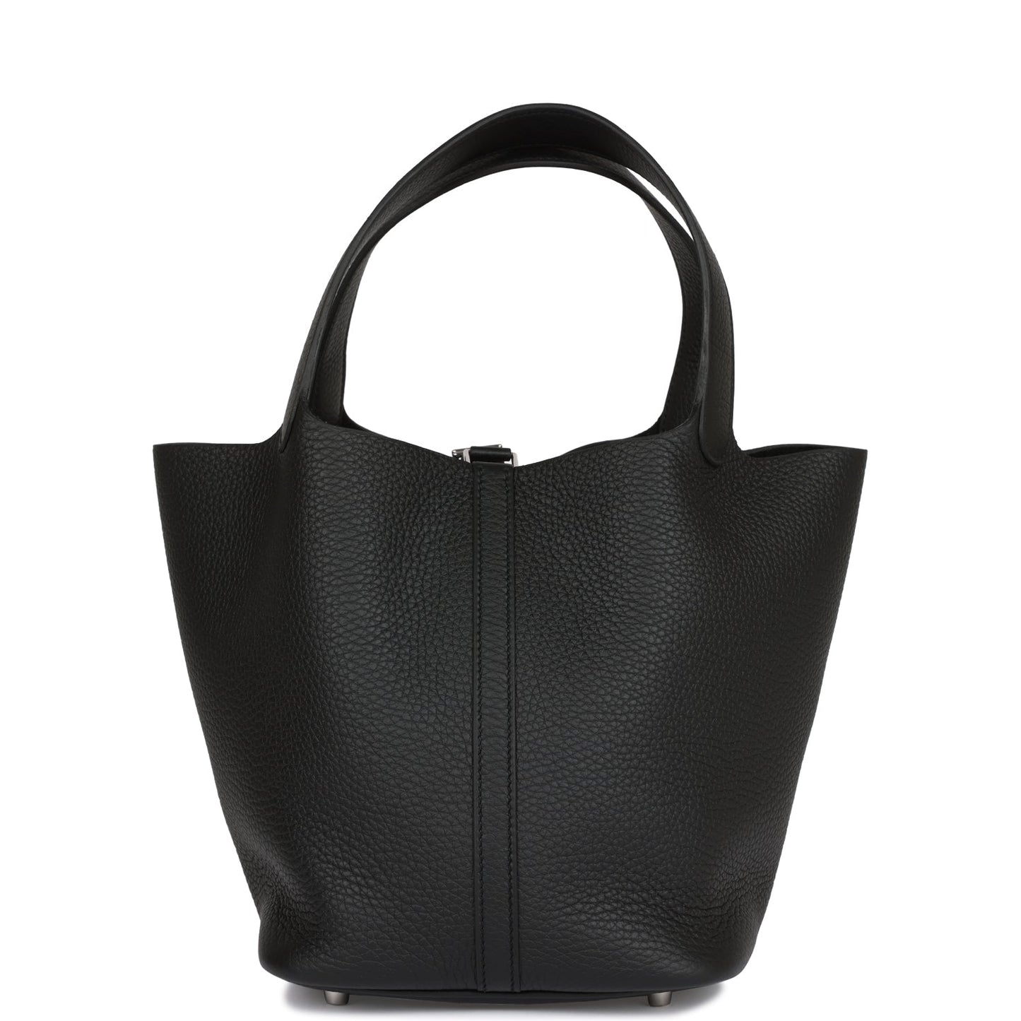 H Black Clemence Picotin Lock 22cm Palladium Hardware