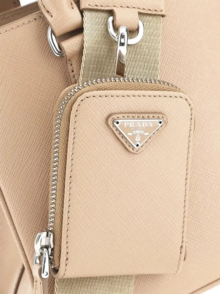PP Galleria Saffiano Leather Mini Bag in Cameo Beige