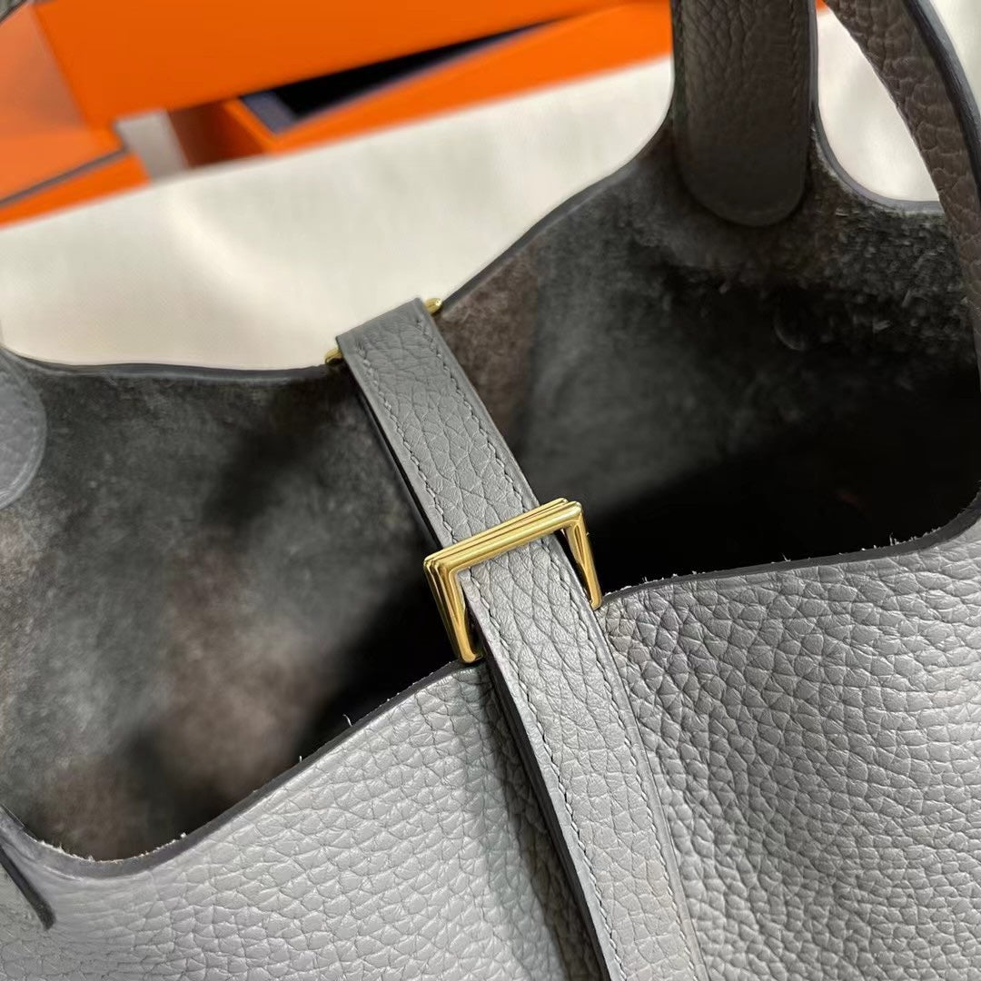 Hermes Picotin 18 Etoupe  Bag 18cm
