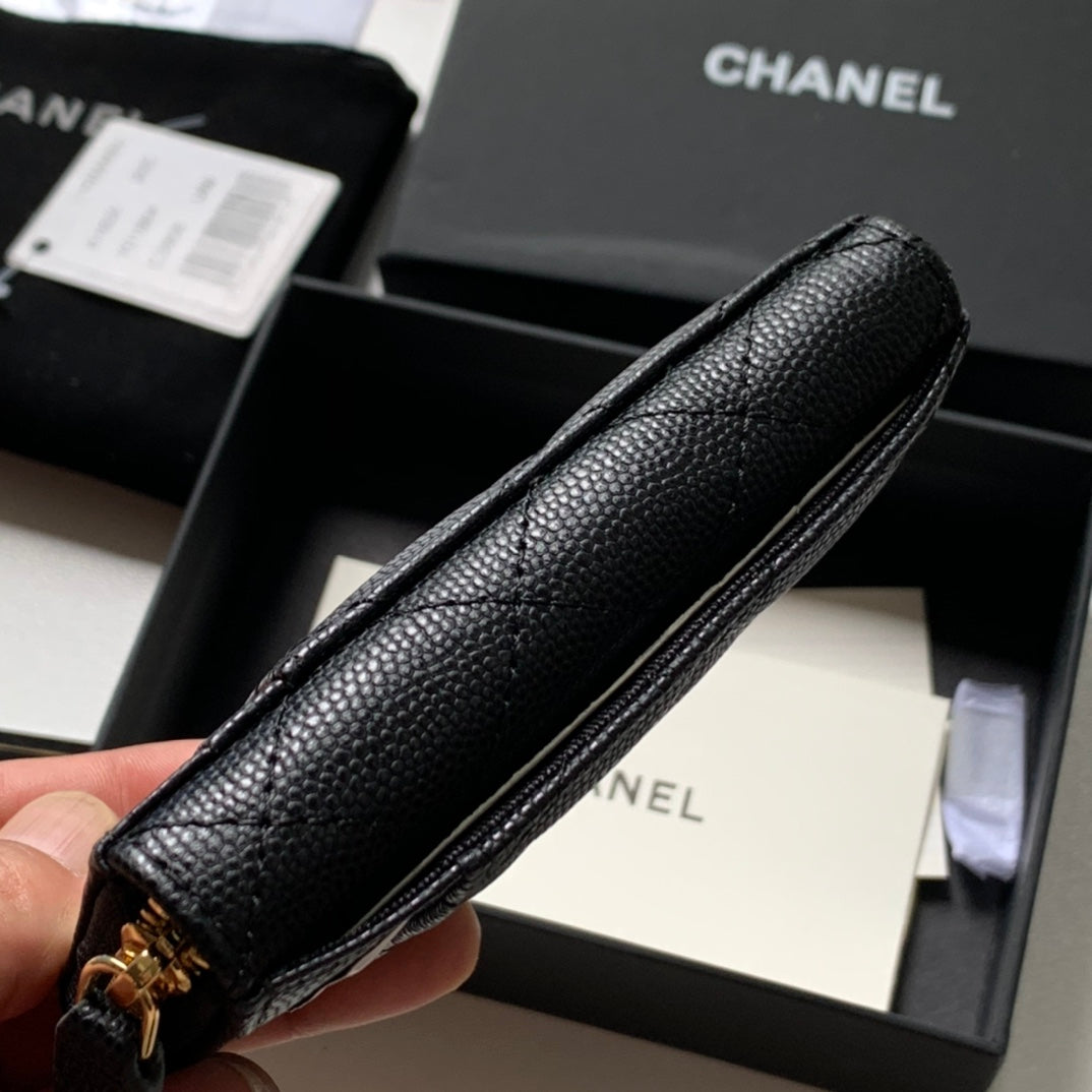 cc Zipped Coin Purse Black Bag For Women 10.9cm/4.3in