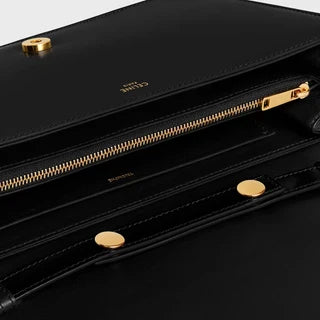 TRAPEZE TRIOMPHE BAG IN SHINY CALFSKIN BLACK