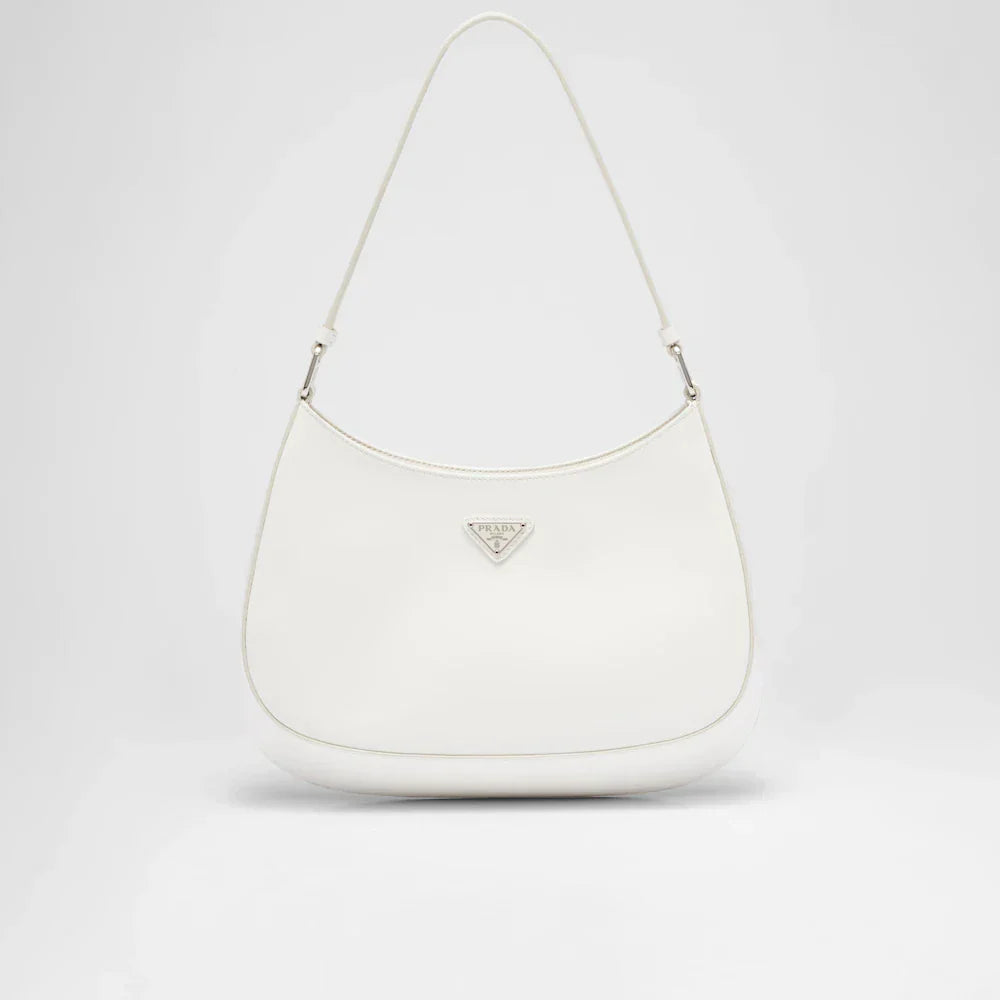 PP Cleo brushed leather shoulder bag - White