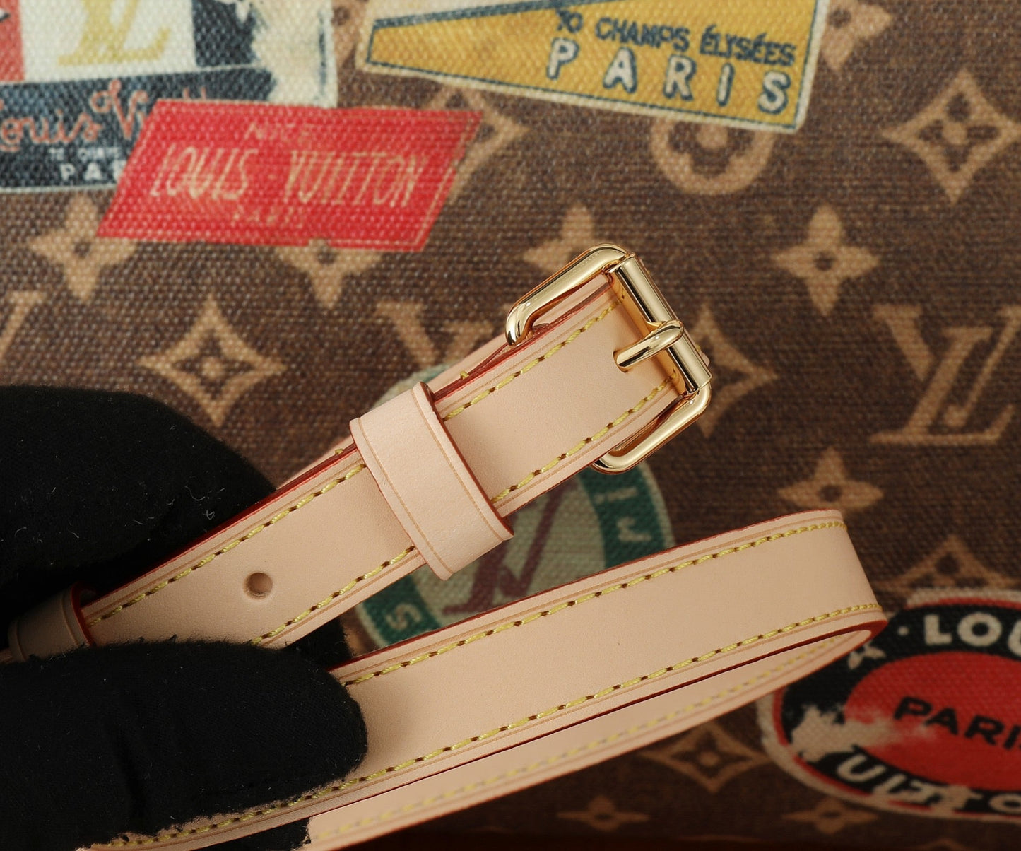 LV Monogram Hotel Labels Speedy Bandouliere 30