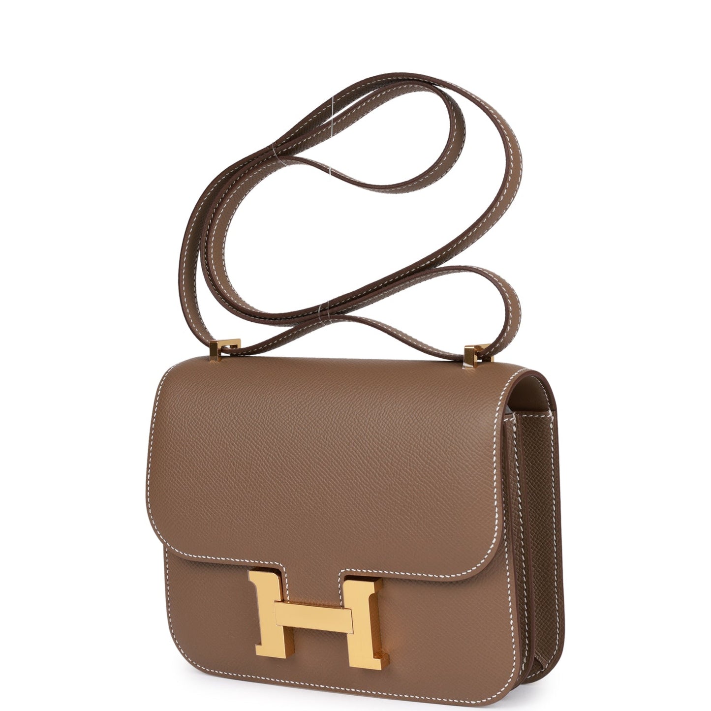 H Constance 18 Etoupe Epsom Gold Hardware