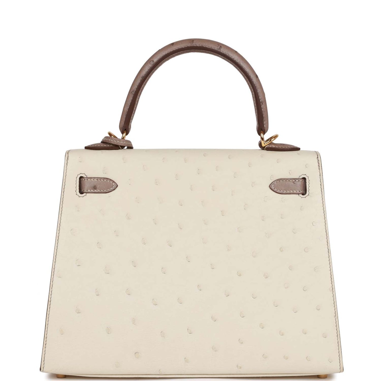 H Special Order (HSS) Kelly Sellier 25 Beton and Gris Asphalte Ostrich Gold Hardware