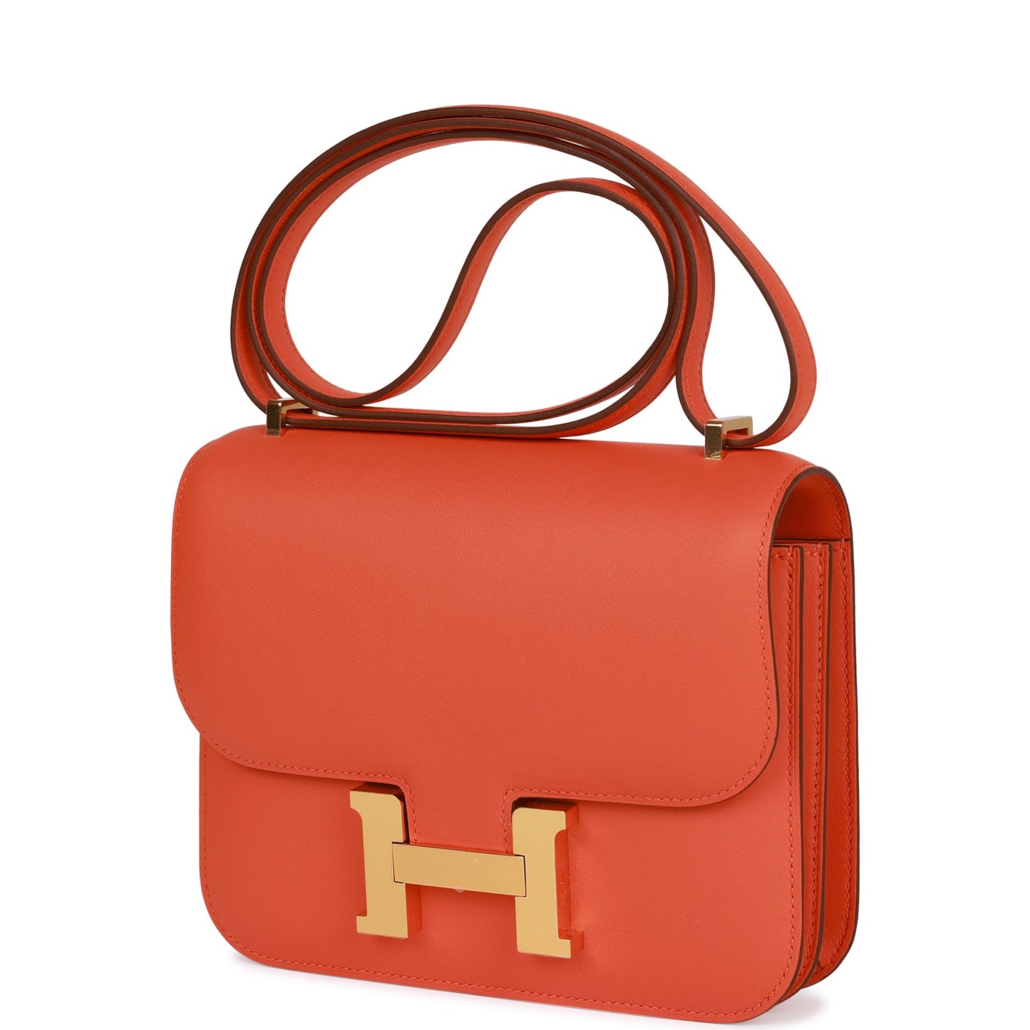 H Constance 18 Orange Swift Gold Hardware