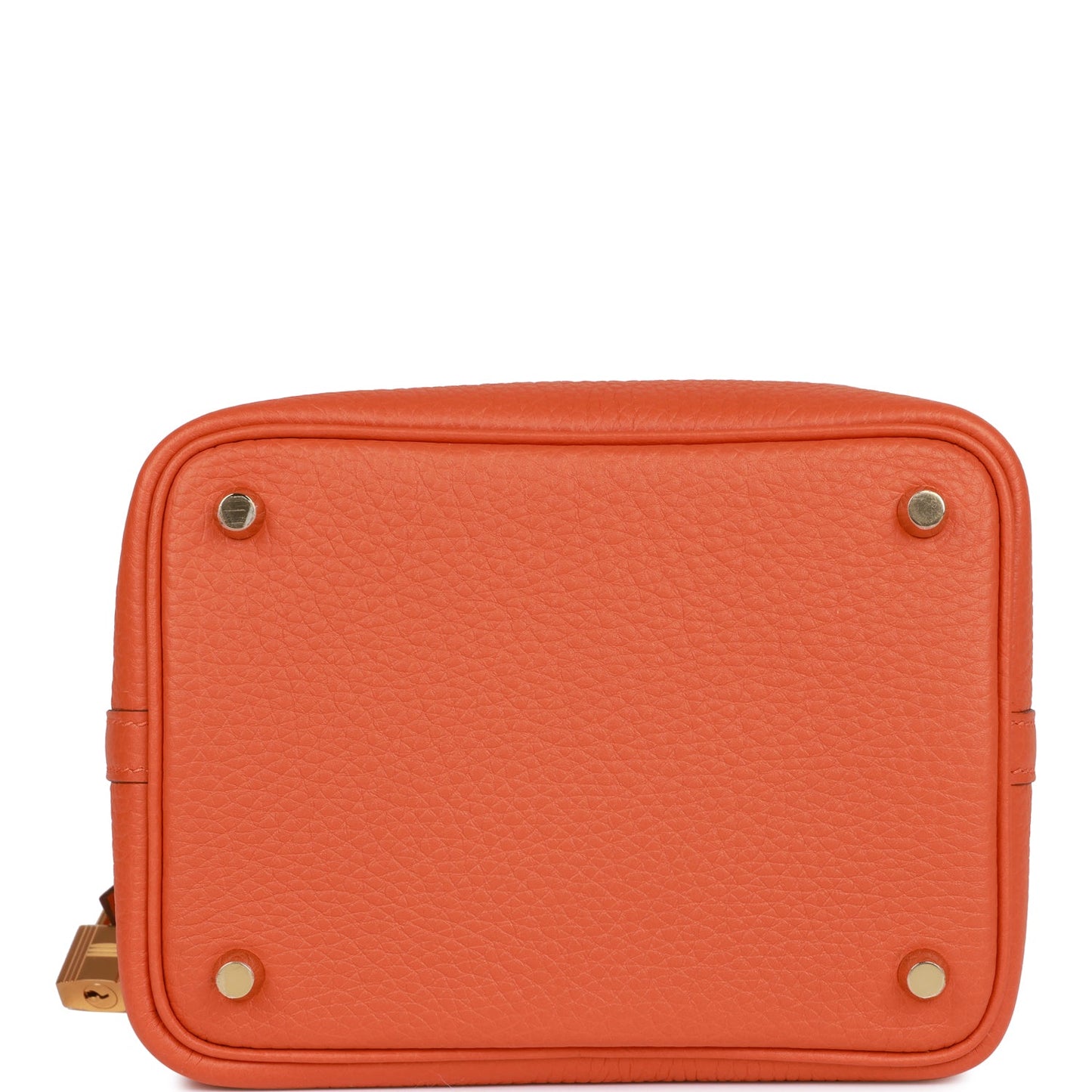 H Picotin Lock 18 Orange Clemence Gold Hardware