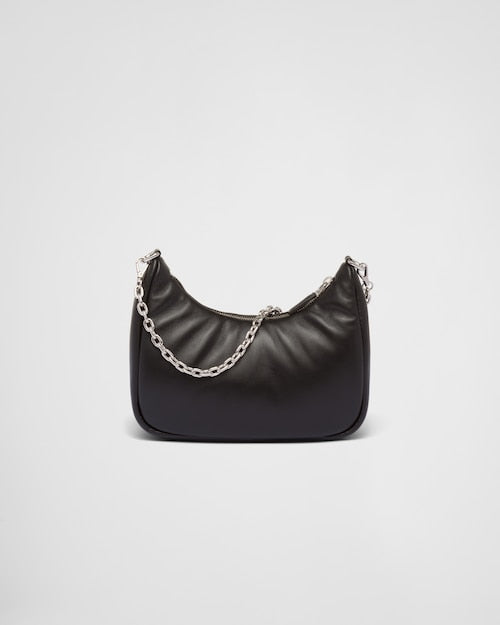 Padded nappa-leather PP Re-Edition shoulder bag - Black