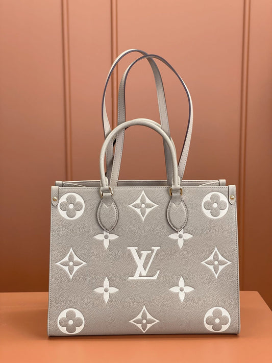 Louis Vuitton LV  M45494 OnTheGo MM Bag 35x27x14cm Grey