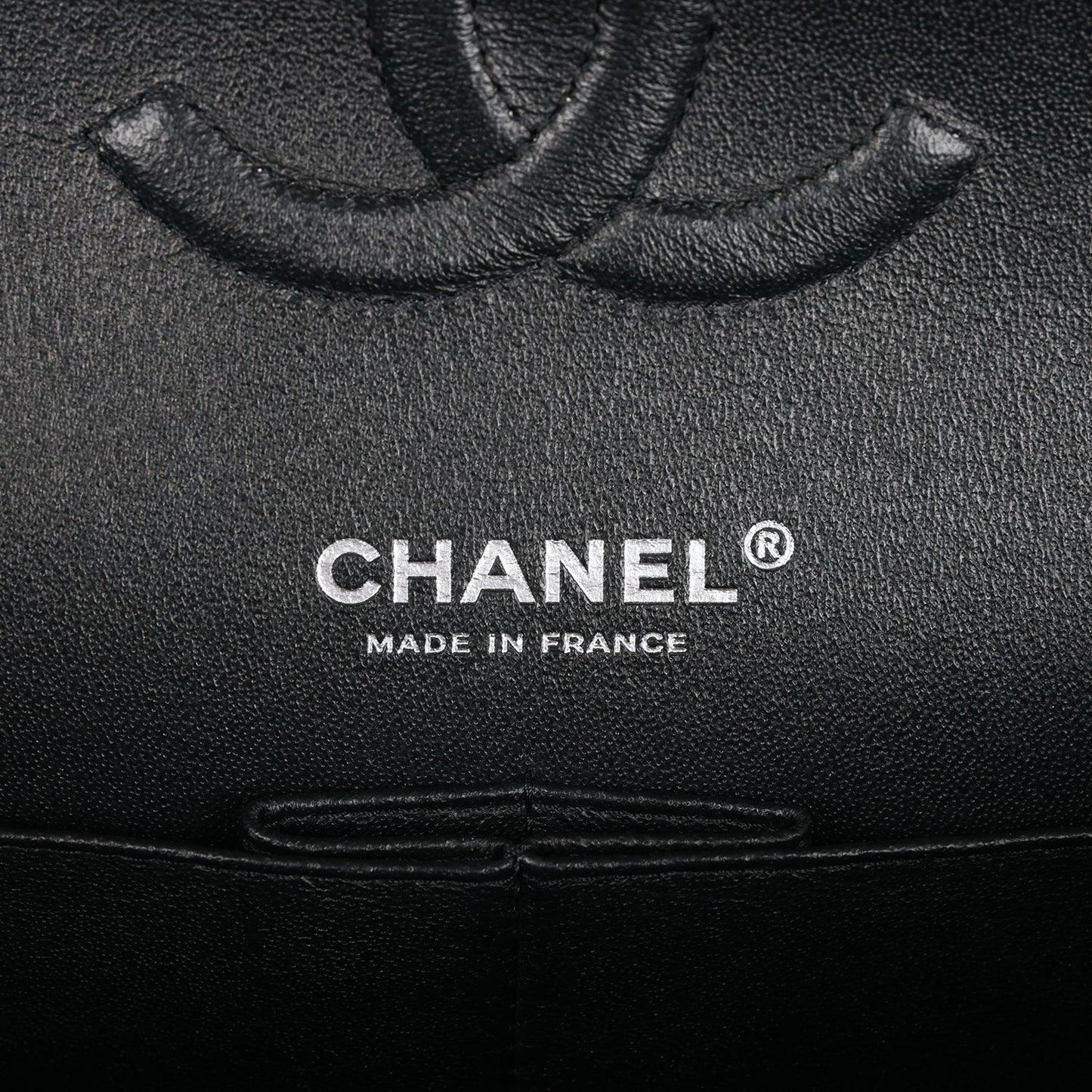 CC Medium Classic Double Flap Bag SO Black Crumpled Calfskin Black Hardware