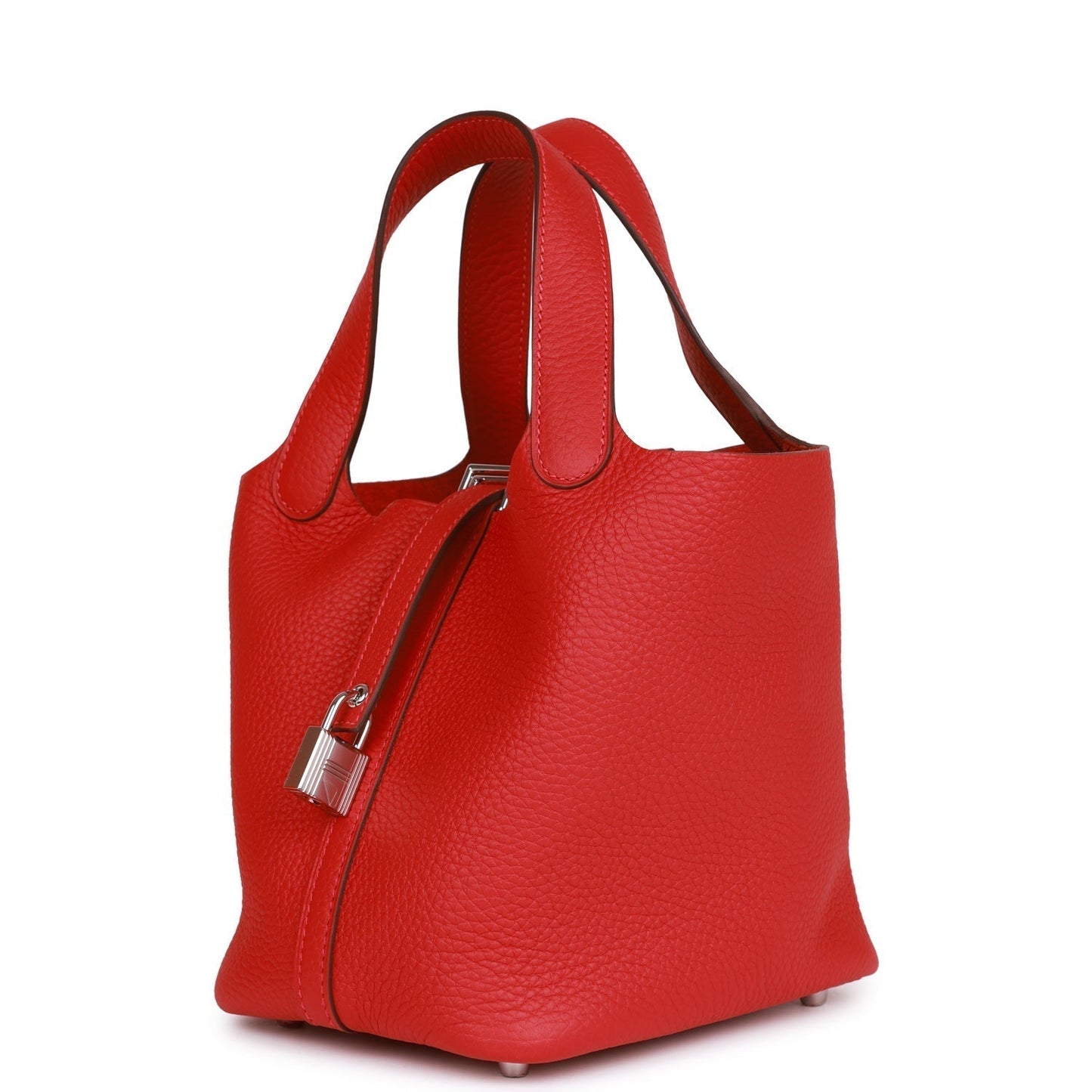 H Picotin Lock 18 Vermillion Clemence Palladium Hardware