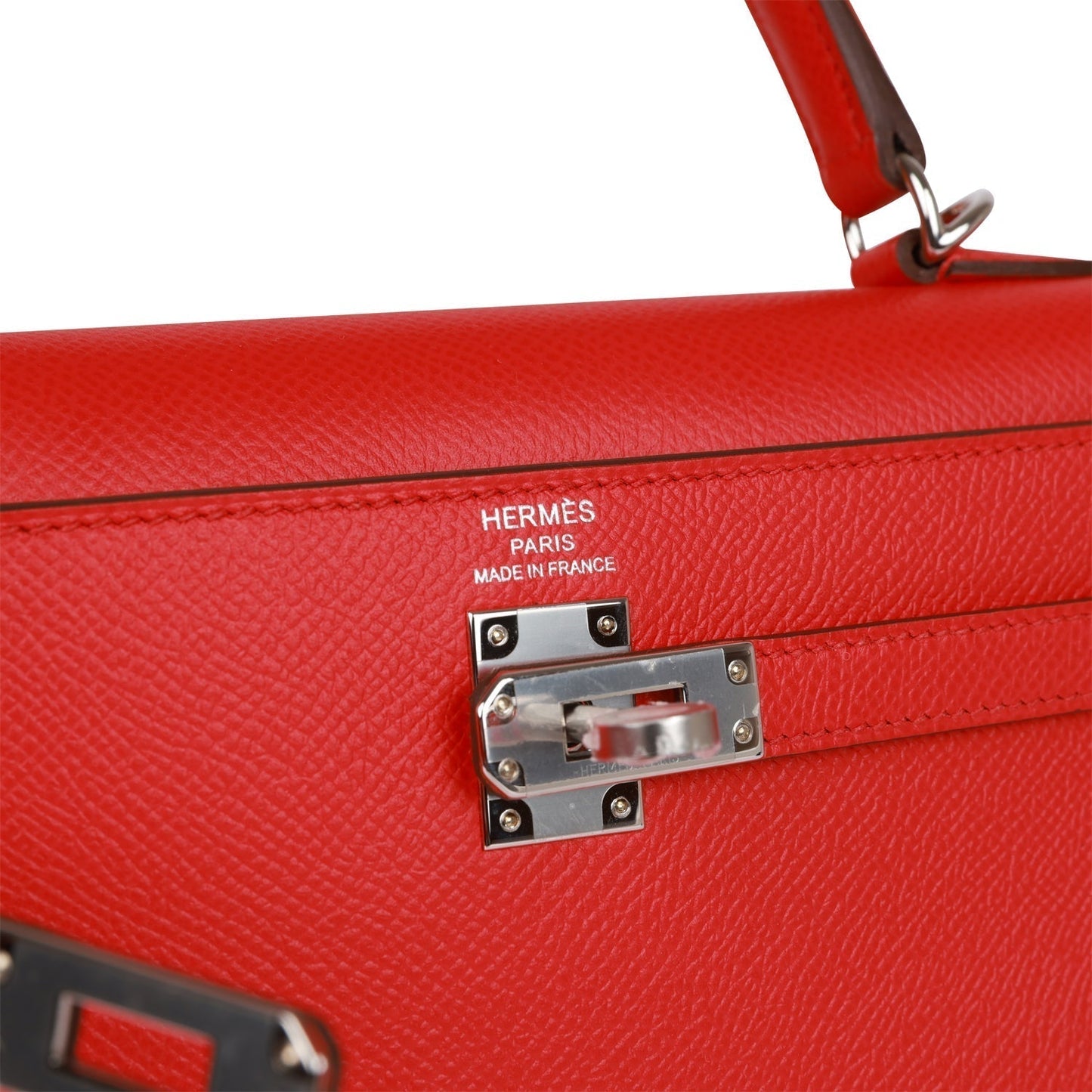 H Kelly Sellier 25 Rouge de Coeur Verso Epsom Palladium Hardware