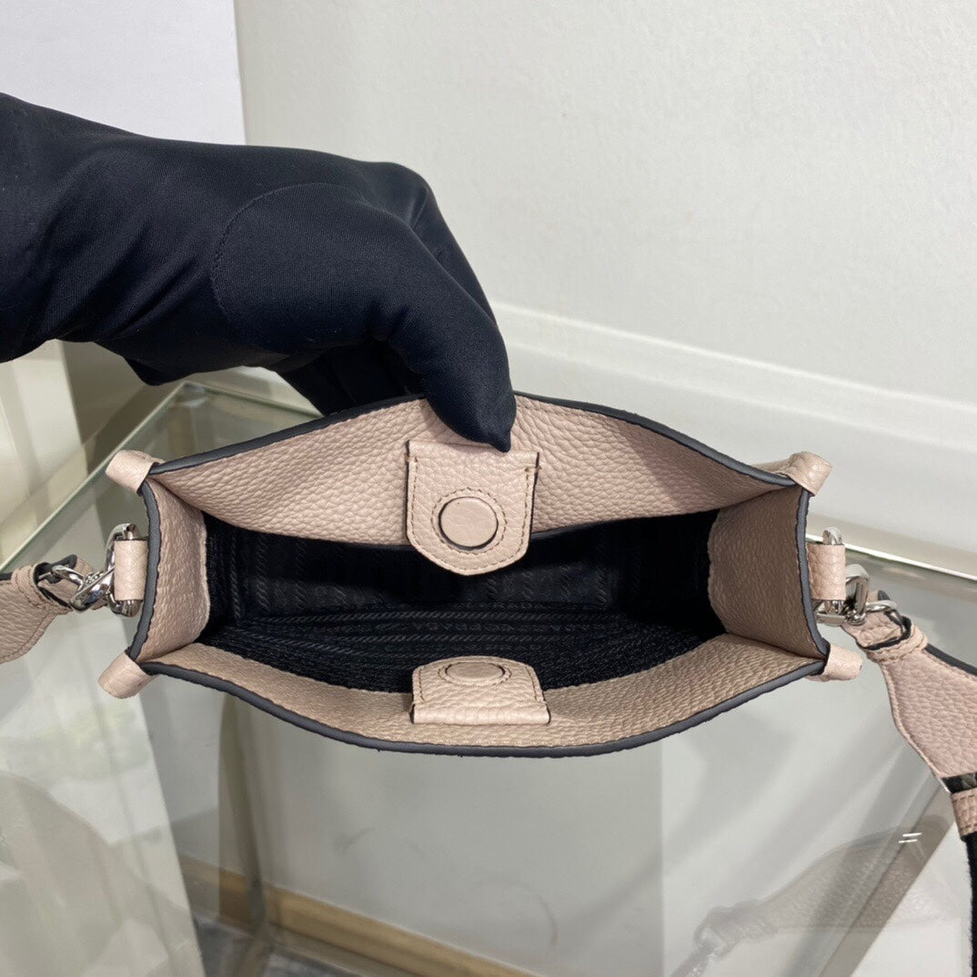 Pra Mini Shoulder Bag Beige For Women, Women's Bags 7.9in/20cm
