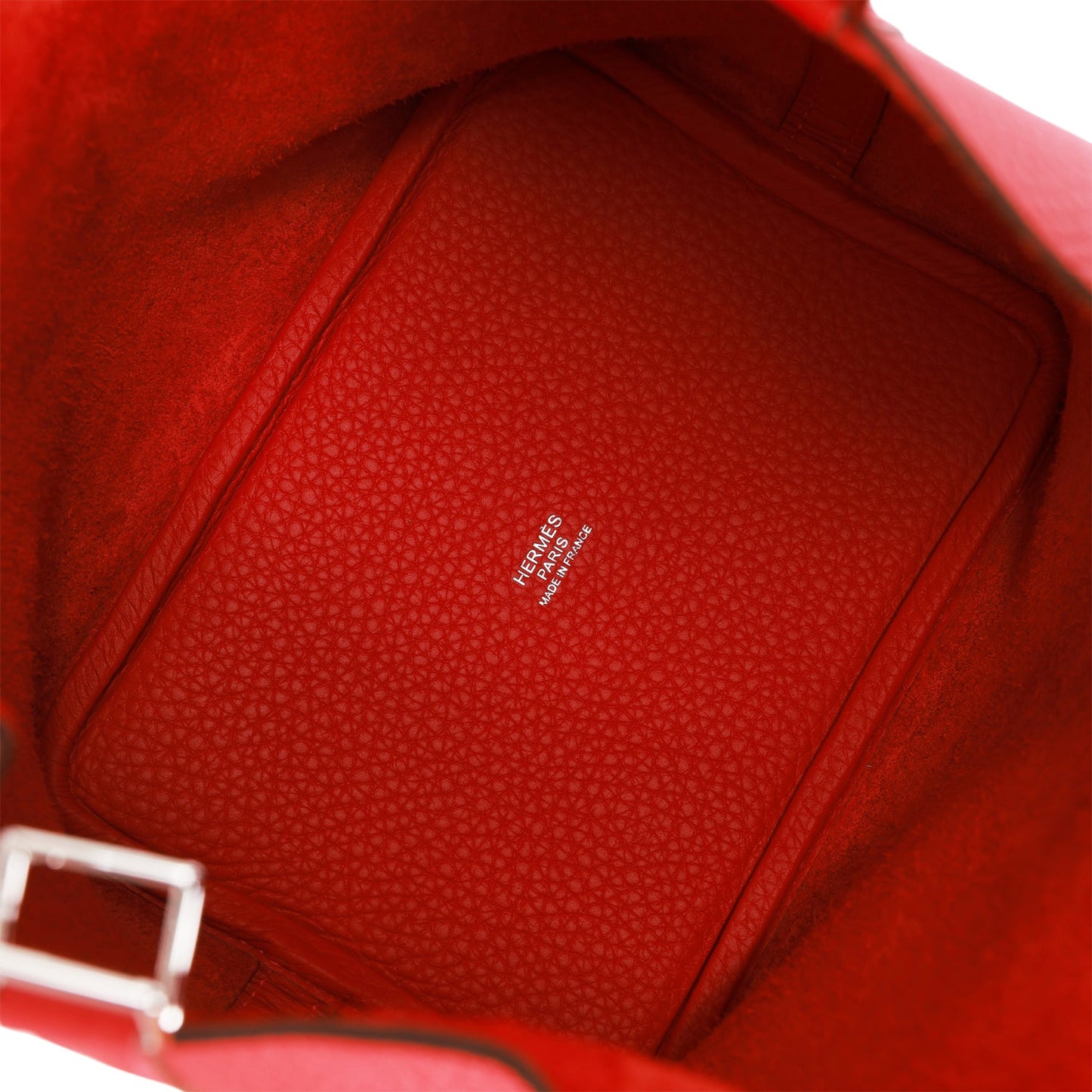 H Picotin Lock 18 Vermillion Clemence Palladium Hardware
