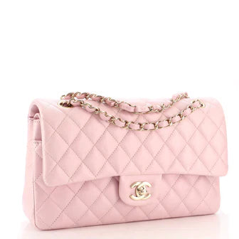 CC Classic Double Flap Bag Quilted Iridescent Calfskin Medium