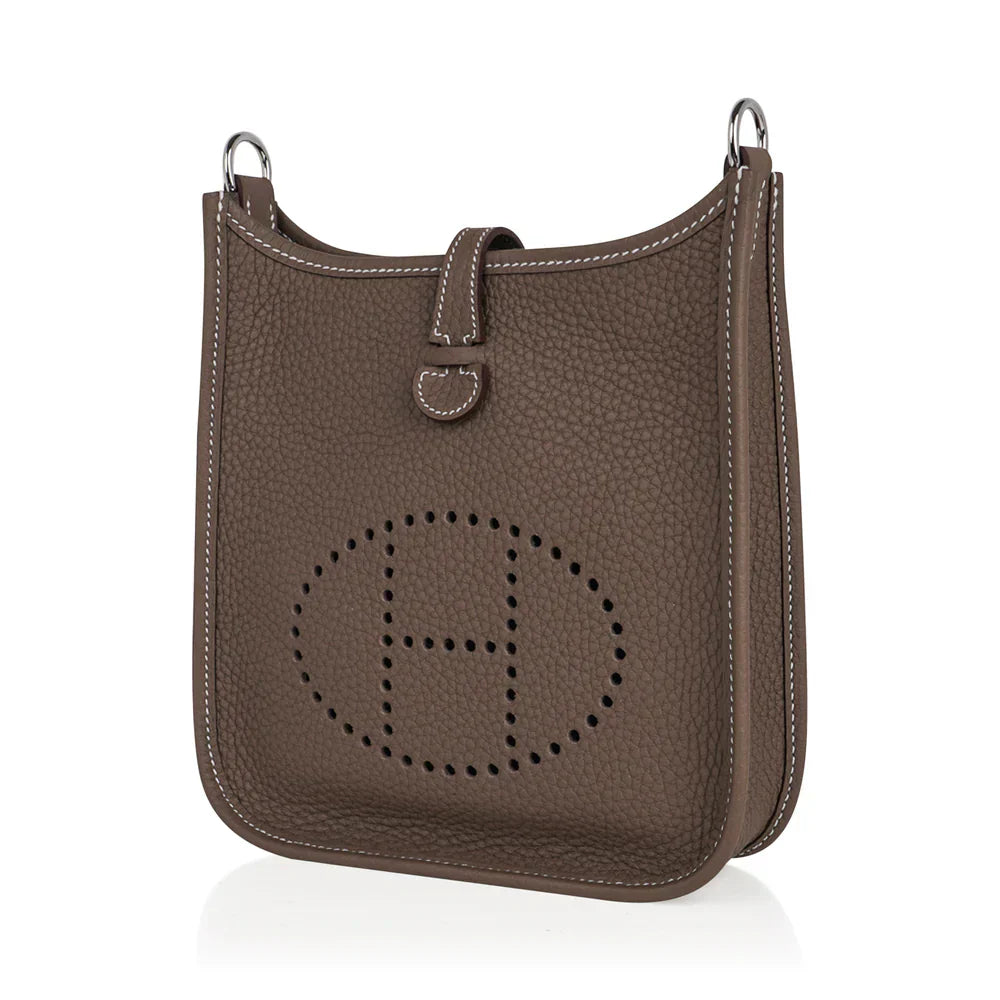 H Evelyne TPM Etoupe Clemence silver Hardware