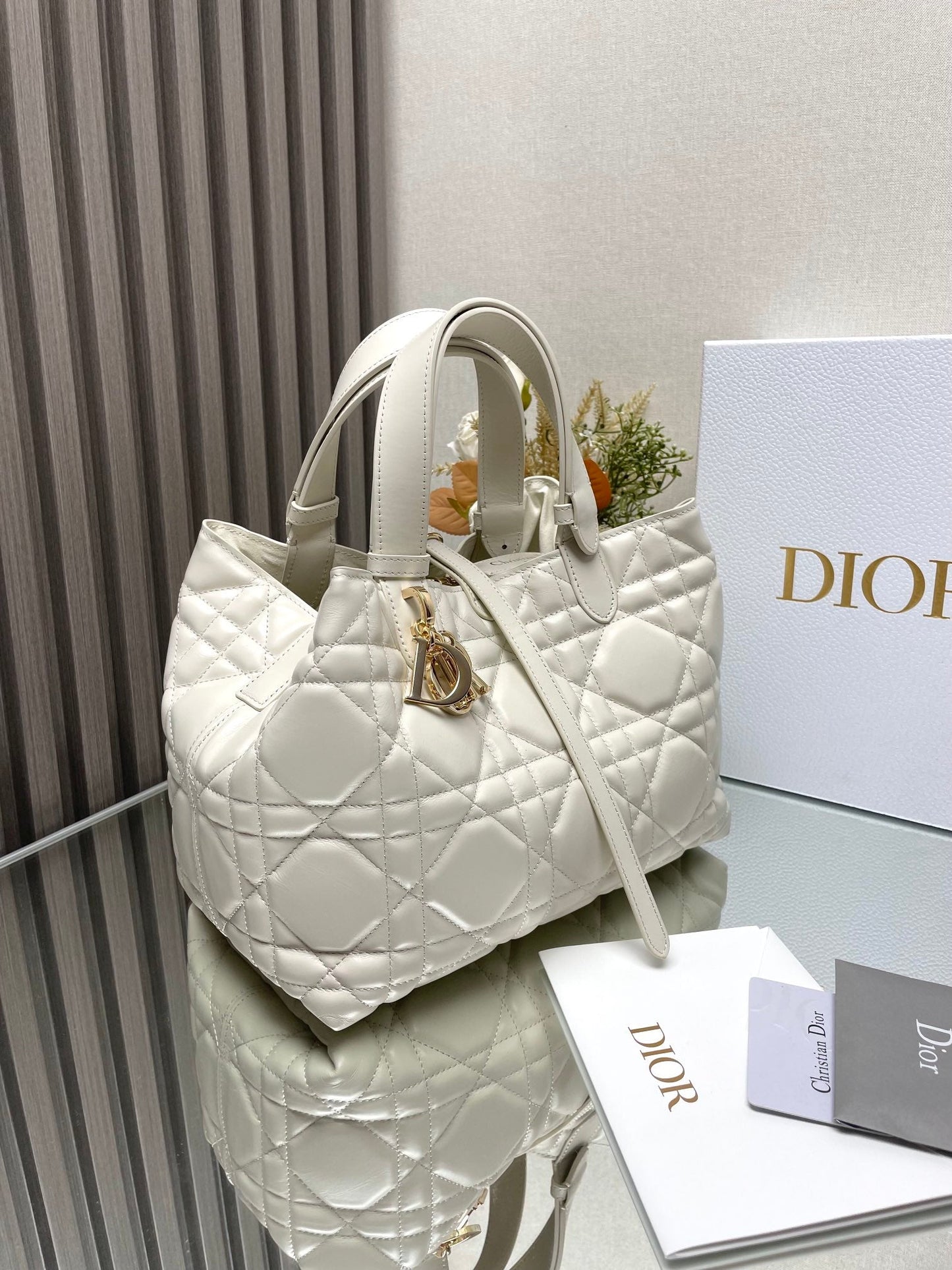 Dior Toujours Bag White 28.5x19x21.5cm