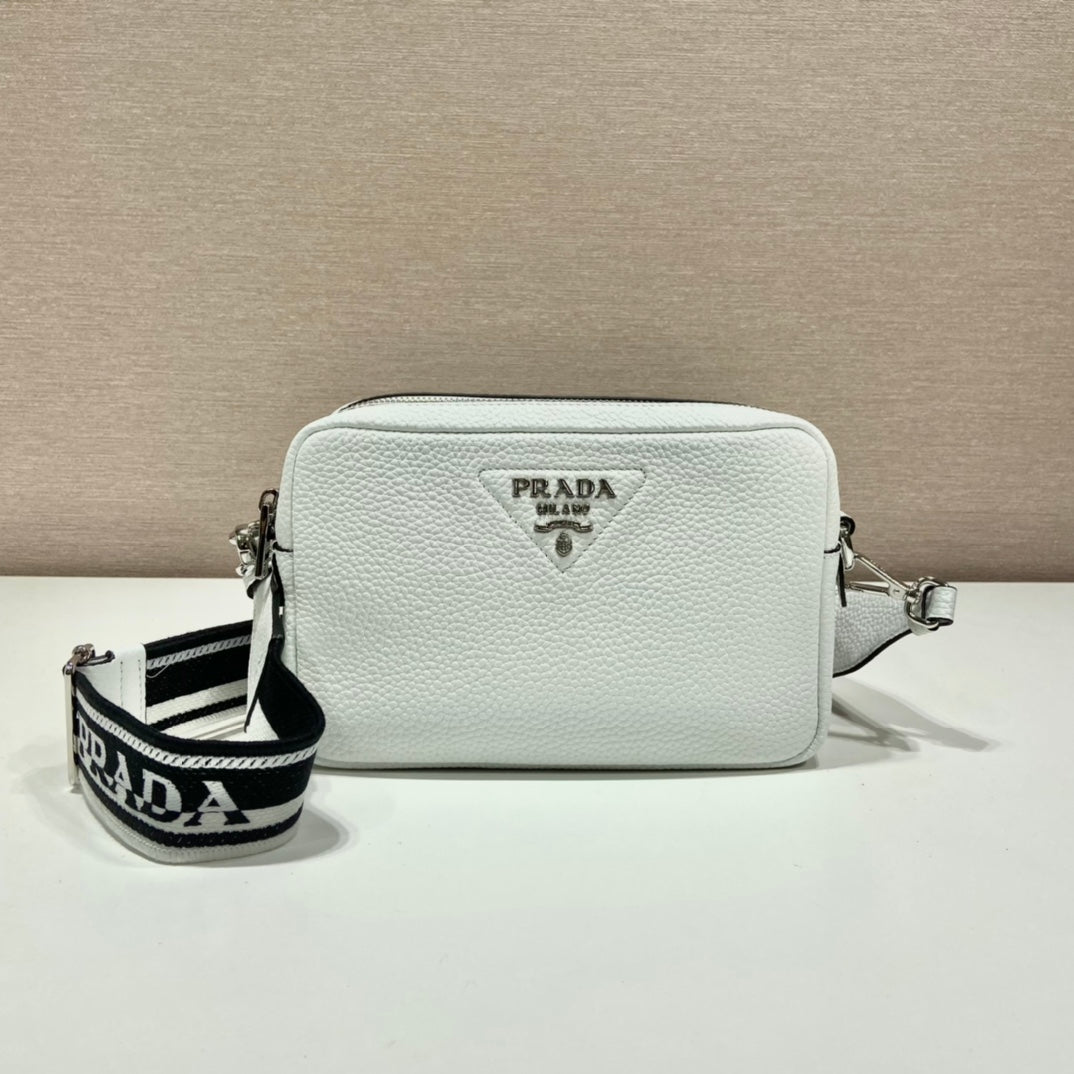 Pra Bag With Shoulder Strap White For Women, Women's Bags 8.6in/22cm 1BH082_2DKV_F0009_V_3OM