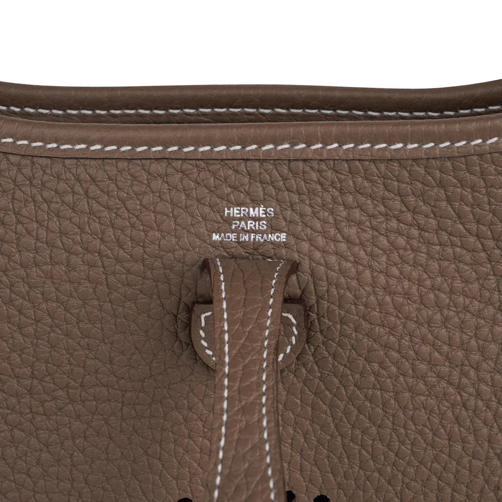 H Evelyne TPM Etoupe Clemence silver Hardware