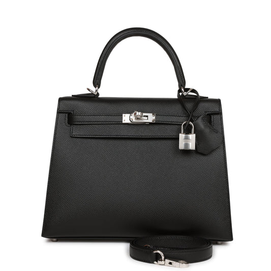 H Kelly Sellier 25 Black Epsom Palladium Hardware