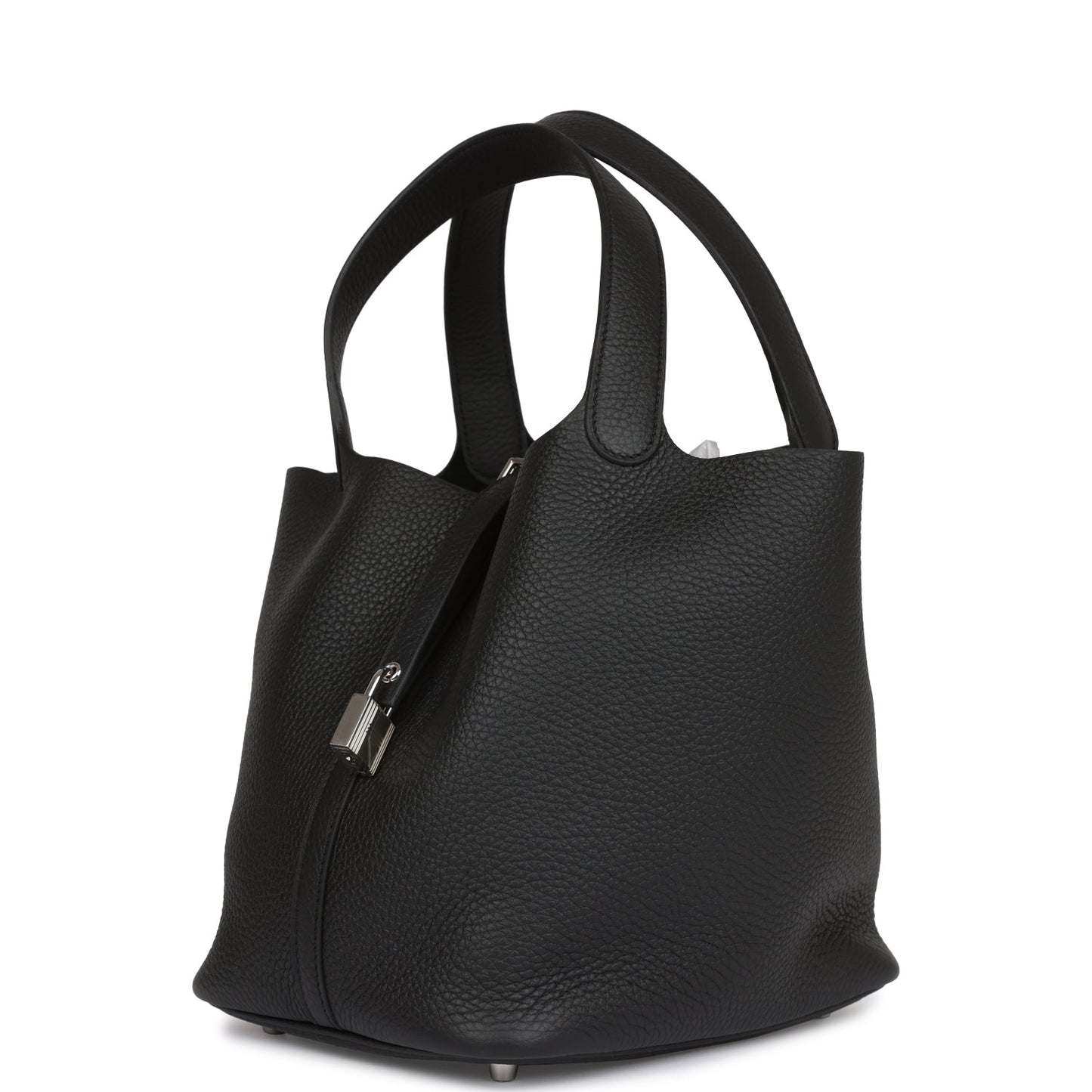 H Black Clemence Picotin Lock 22cm Palladium Hardware