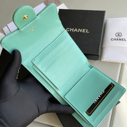 cc Small Classic Flap Wallet Mint Bag For Women 10.5cm/4.1in