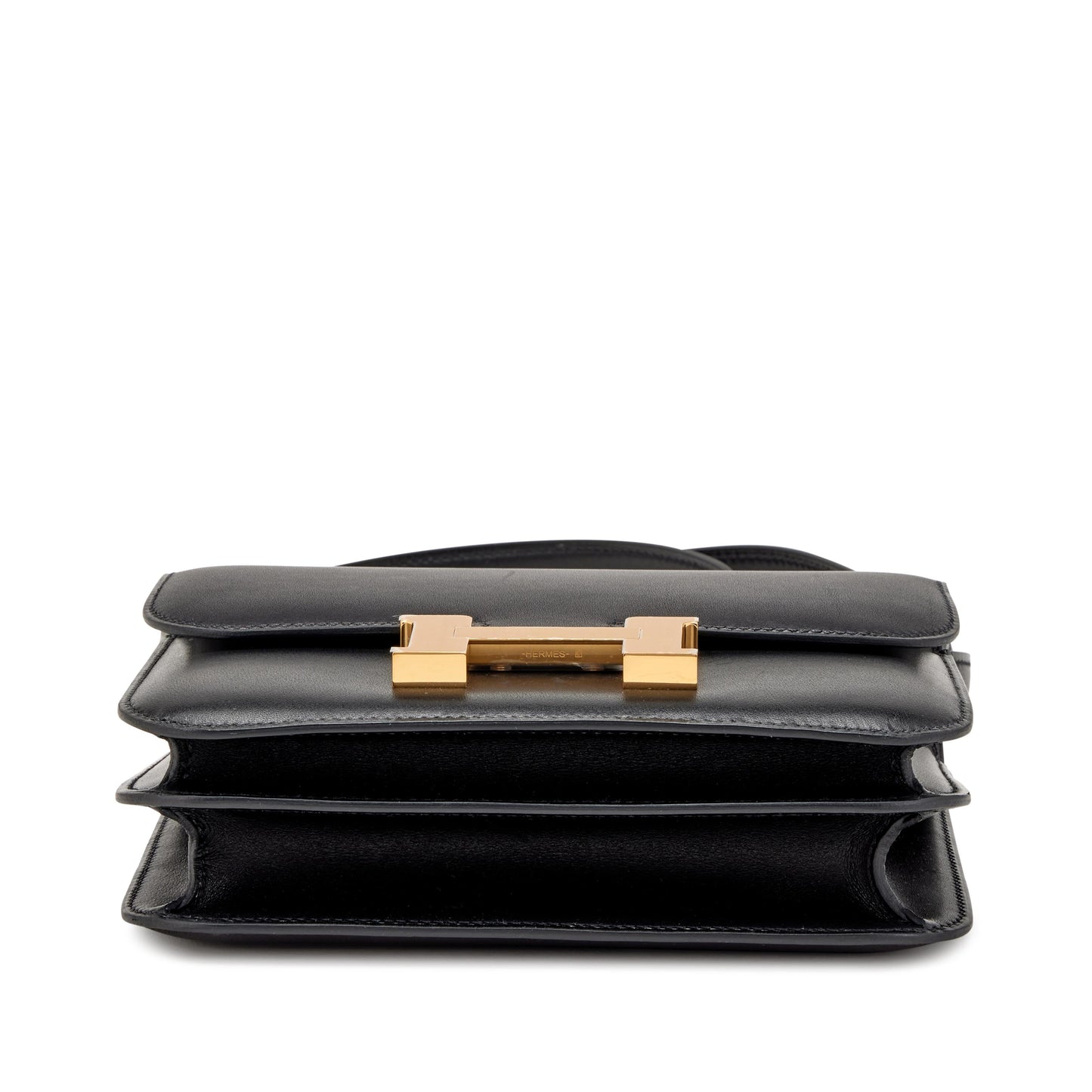 H Constance Bag 18 Black Epsom Gold Hardware