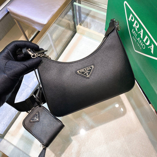 Pra Re-Edition 2005 Re-Nylon Mini Bag Black For Women, Women's Bags 8.6in/22cm 1NE204_R064_F0002