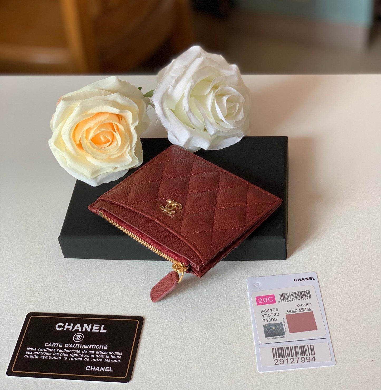 cc Flat Card Holder Red Bag For Women 11.5cm/4.5in