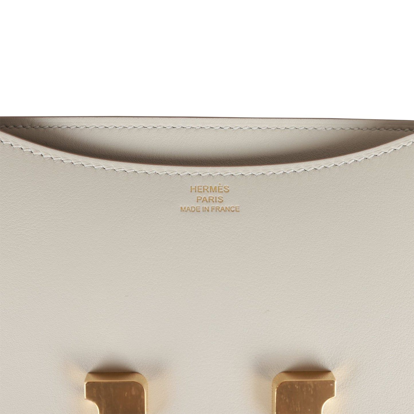 H Constance 18 Gris Perle Swift Gold Hardware